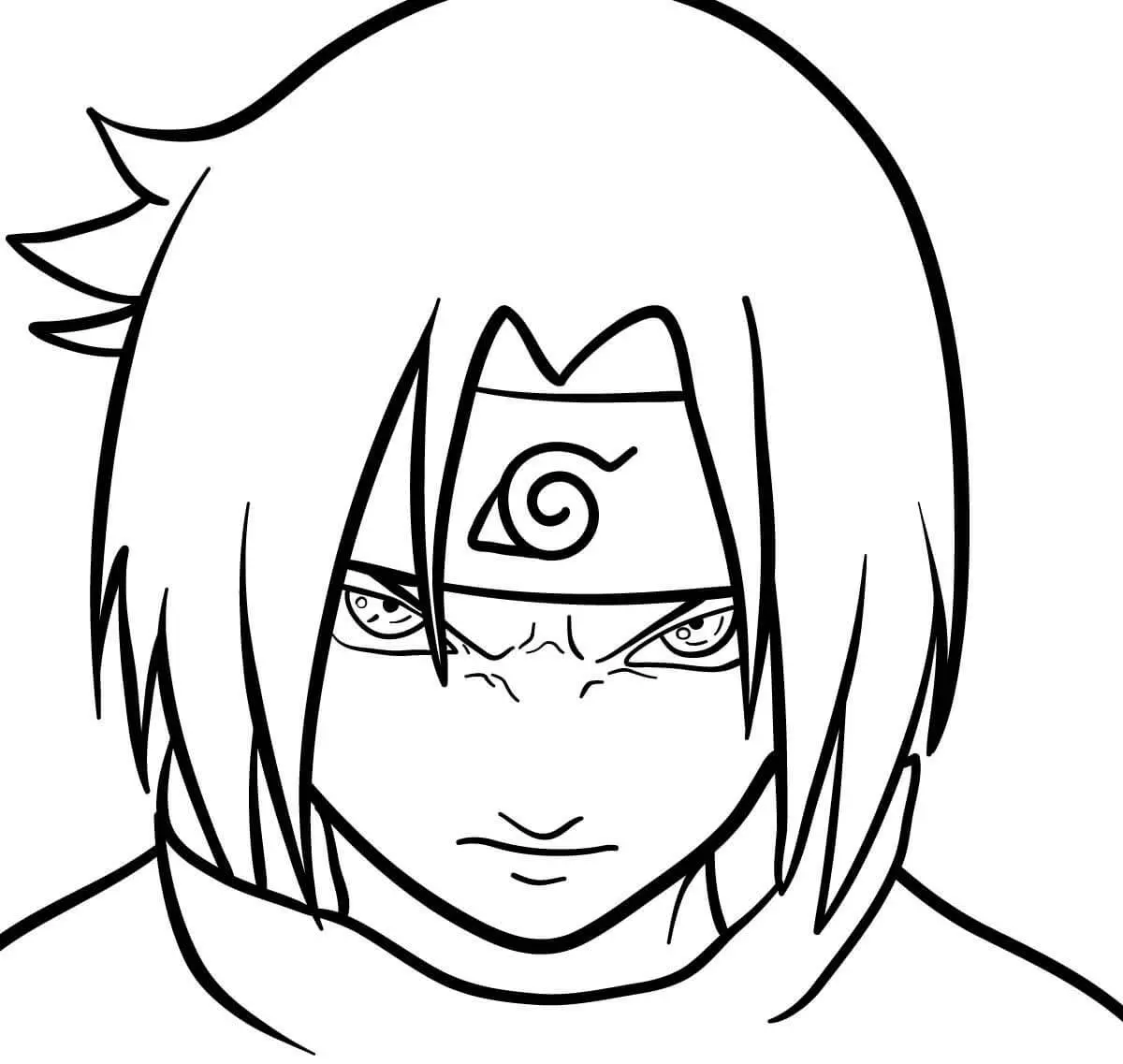 Disegno di Il volto di Sasuke da stampare