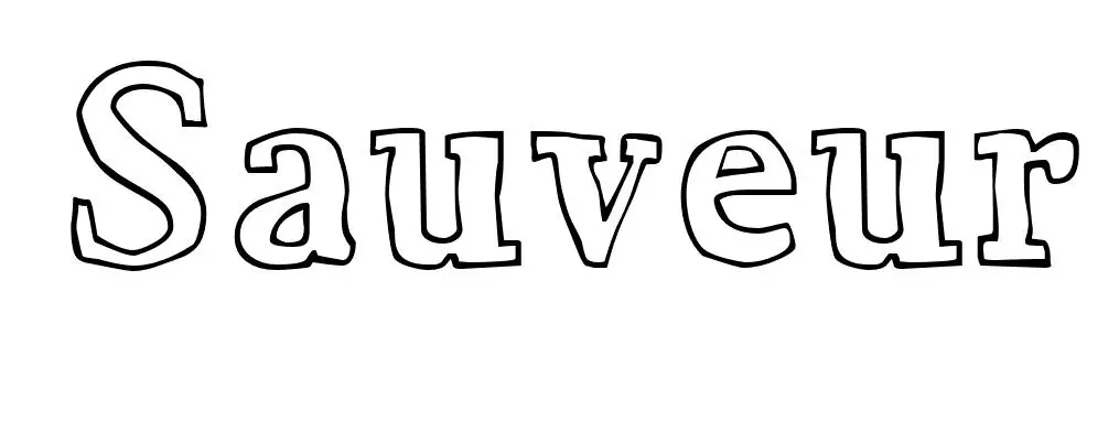 Disegno di Sauveur – disegno del nome da colorare da stampare