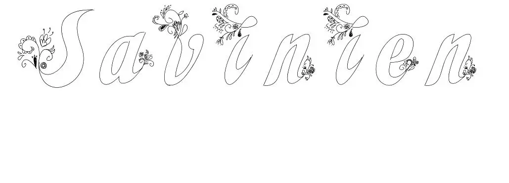 Disegno di Disegno del nome Savinien da stampare
