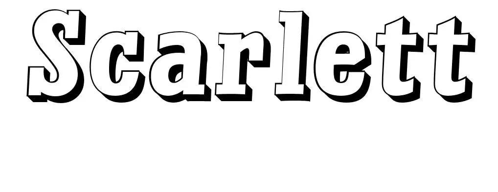 Disegno di Scarlett – Disegno del Nome da Colorare da stampare