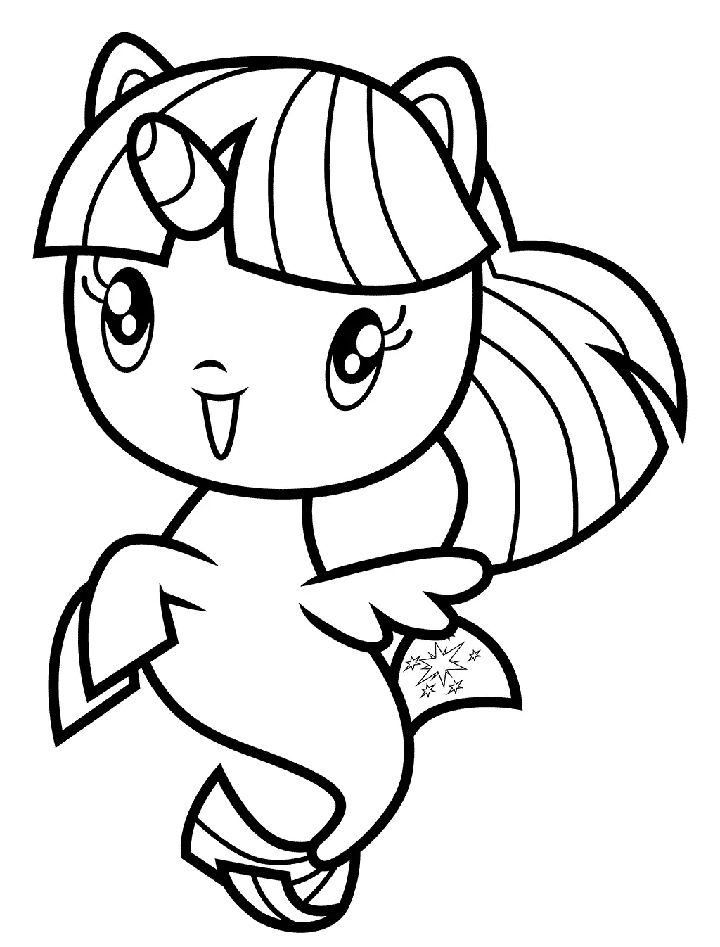 Coloriage Sea Pony Twilight Sparkle - Cutie mark crew à imprimer