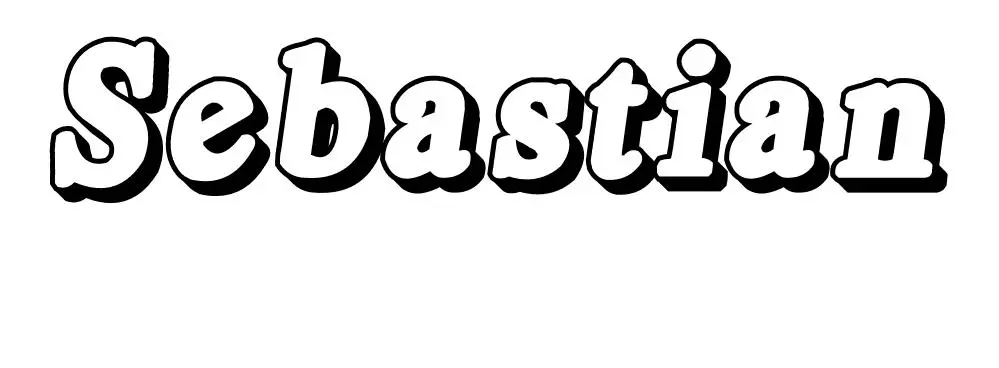 Coloriage Sebastian - Prénom à imprimer