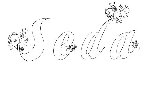 Coloriage Seda - Prénom à imprimer