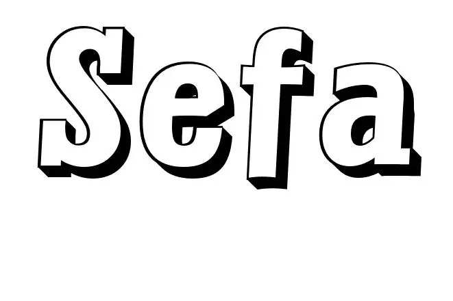 Coloriage Sefa - Prénom à imprimer
