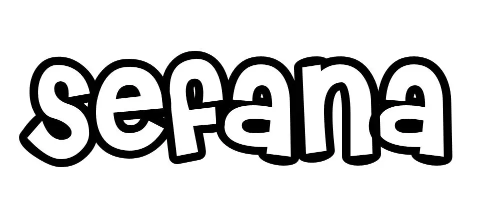 Coloriage Sefana - Prénom à imprimer