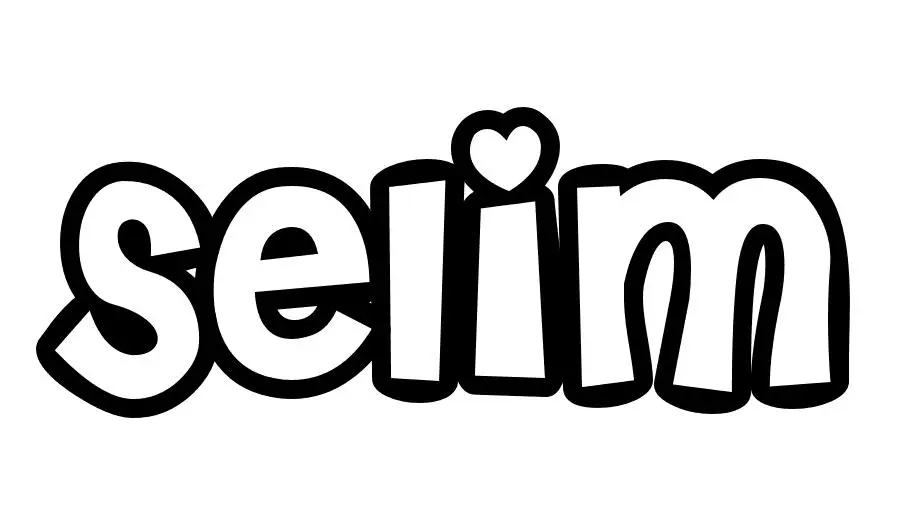 Coloriage Selim - Prénom à imprimer