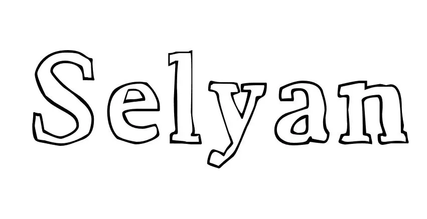 Coloriage Selyan - Prénom à imprimer