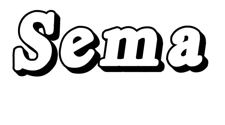 Coloriage Sema - Prénom à imprimer