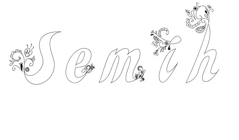Coloriage Semih - Prénom à imprimer