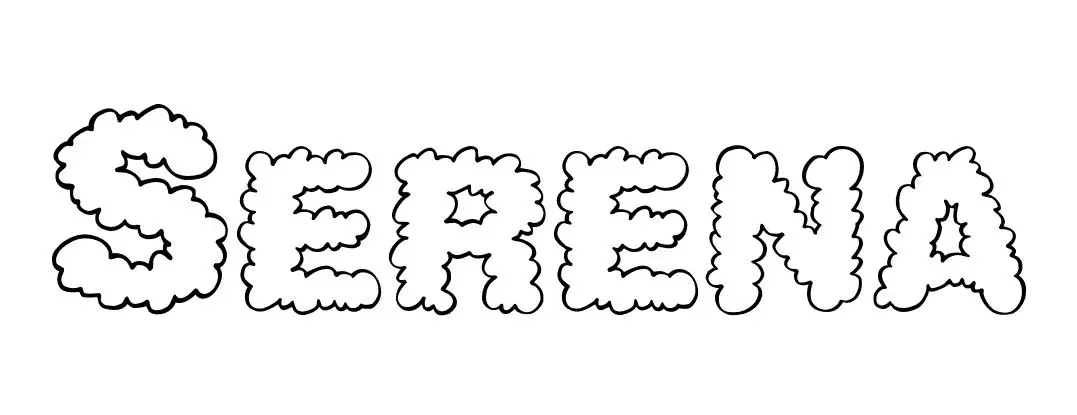 Coloriage Serena - Prénom à imprimer