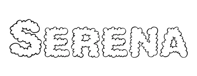 Coloriage Serena - Prénom à imprimer