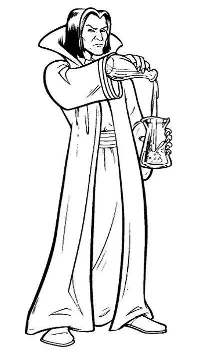 Coloriage Severus Rogue Enseigne Les Potions - Harry potter à imprimer