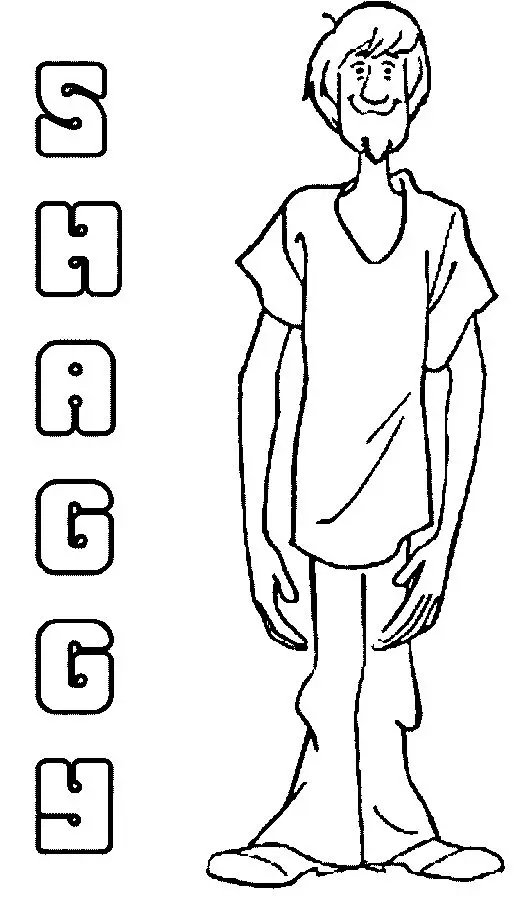 Coloriage Shaggy - Scooby doo à imprimer