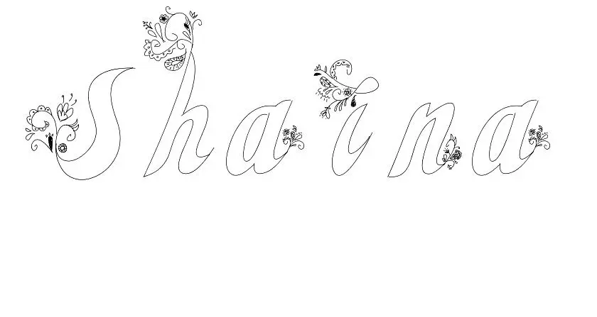 Disegno di Shaina – Disegno del Nome da Colorare da stampare