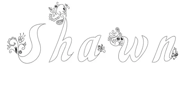 Coloriage Shawn - Prénom à imprimer