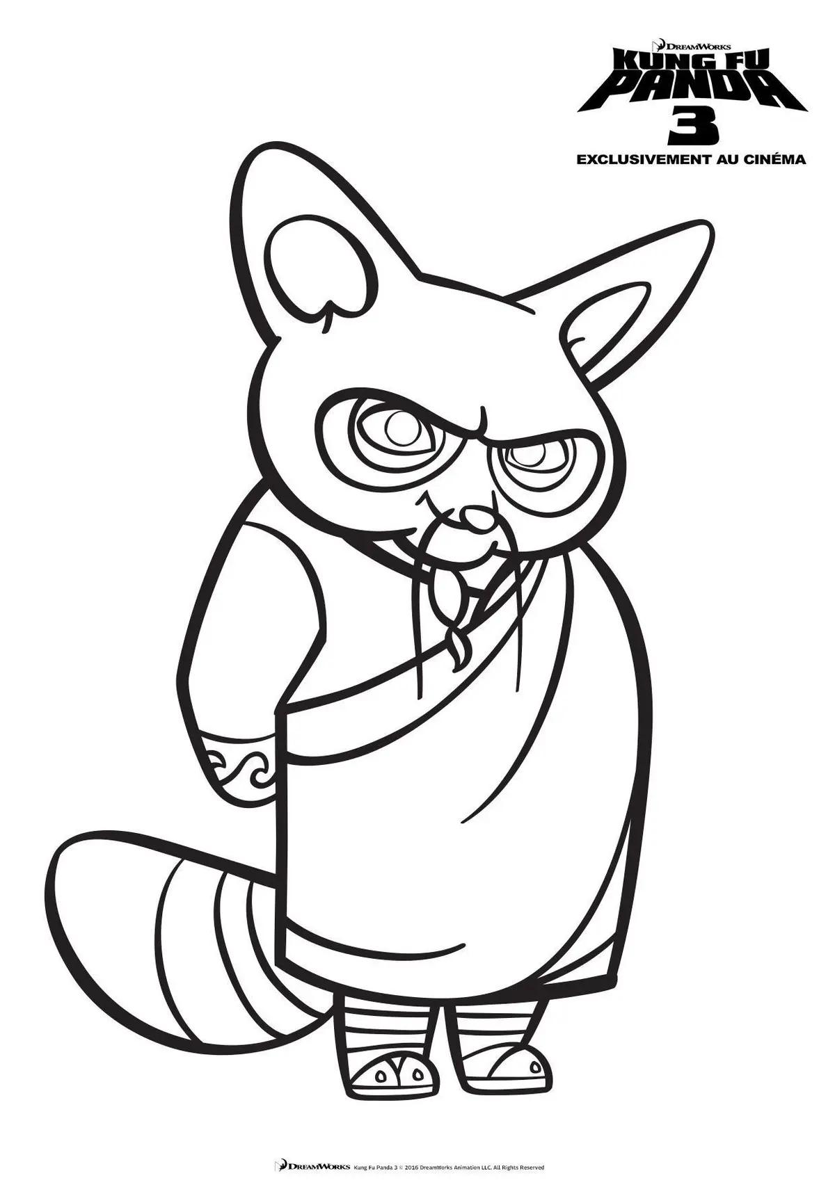 Ausmalbild Shifu aus Kung Fu Panda zum Ausdrucken