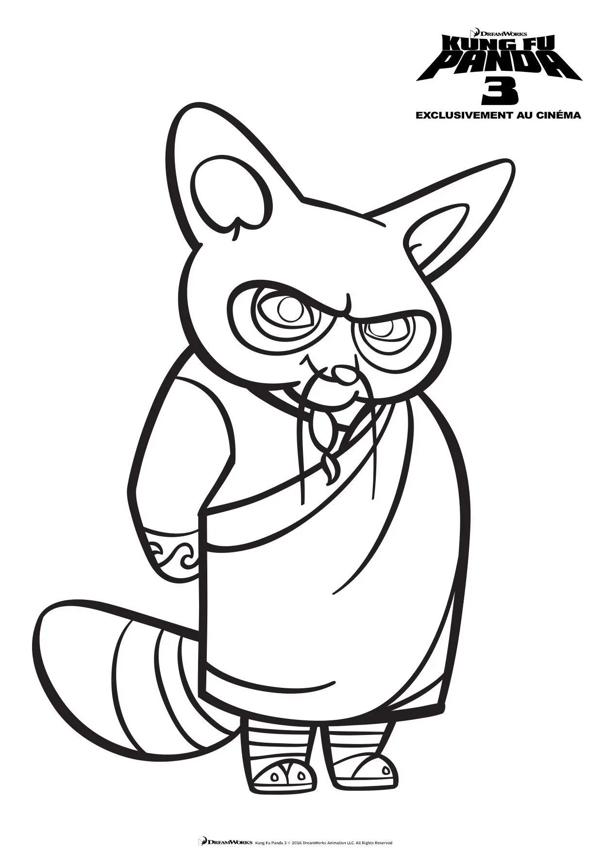 Coloriage Shifu De Kung Fu Panda - Gulli à imprimer