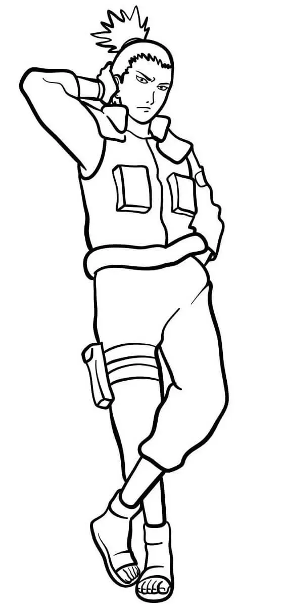 Shikamaru Nara coloring page to print