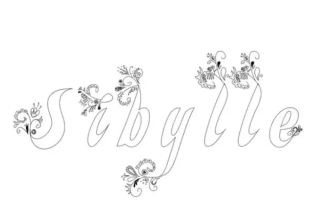 Coloriage Sibylle - Prénom à imprimer
