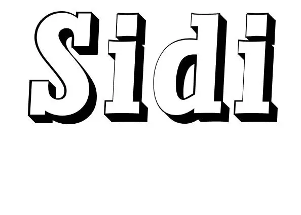 Coloriage Sidi - Prénom à imprimer
