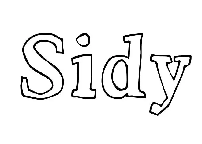 Coloriage Sidy - Prénom à imprimer