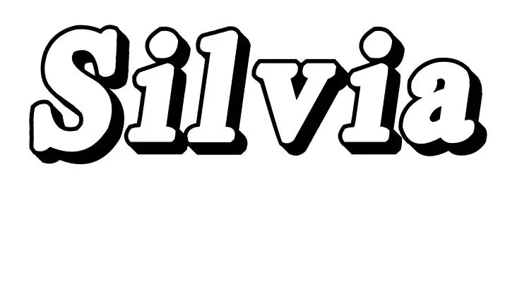 Coloriage Silvia - Prénom à imprimer