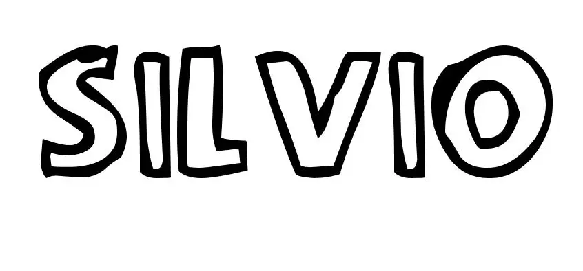 Coloriage Silvio - Prénom à imprimer