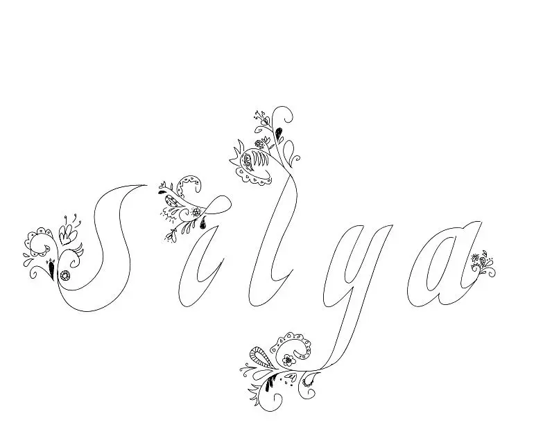 Coloriage Silya - Prénom à imprimer