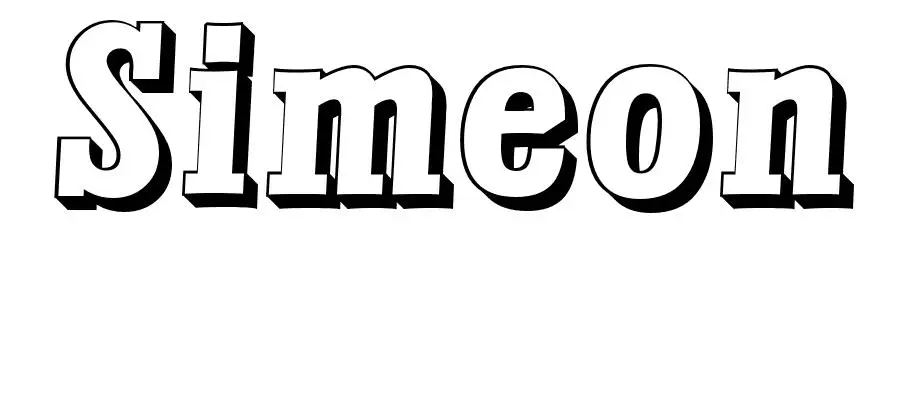 Coloriage Simeon - Prénom à imprimer