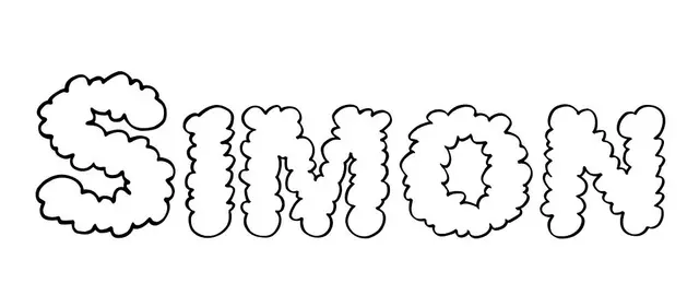 Coloriage Simon - Prénom à imprimer