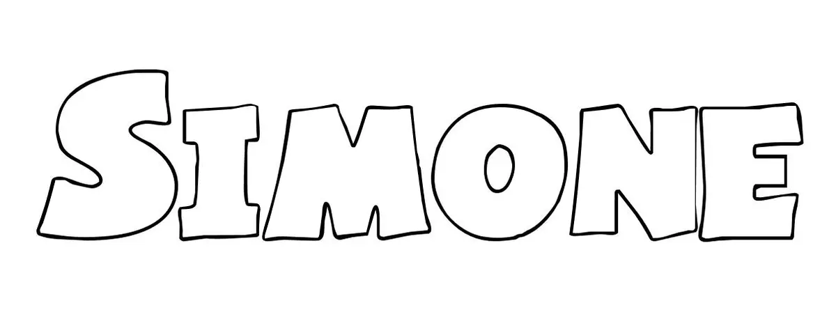 Coloriage Simone - Prénom à imprimer