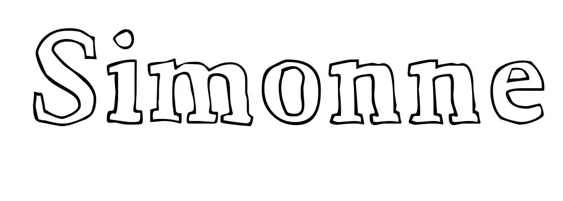 Coloriage Simonne - Prénom à imprimer