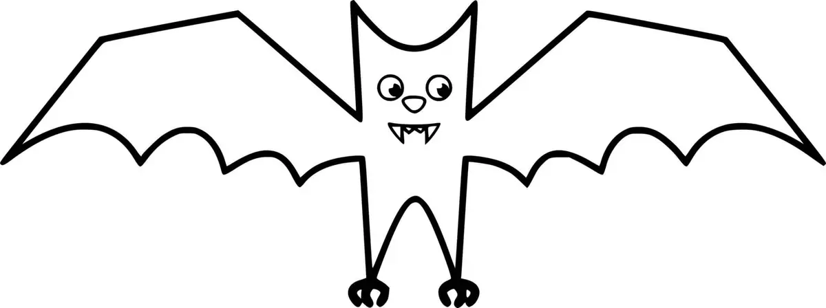 Ausmalbild Süße kleine Halloween Fledermaus zum Ausdrucken