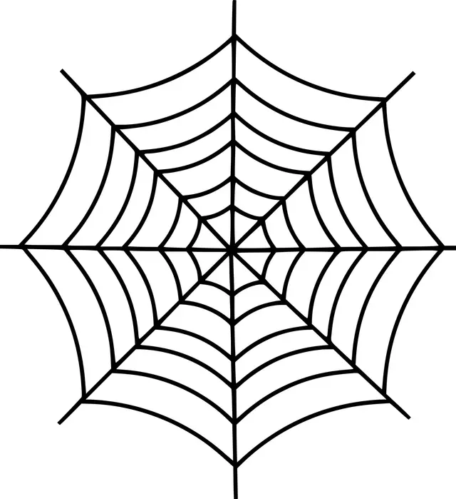Coloriage Toile d'araignée simple - Araignée à imprimer