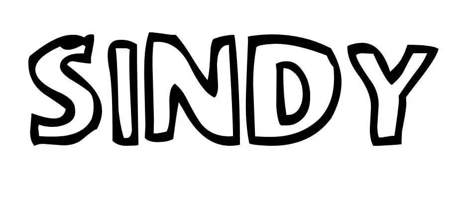 Coloriage Sindy - Prénom à imprimer