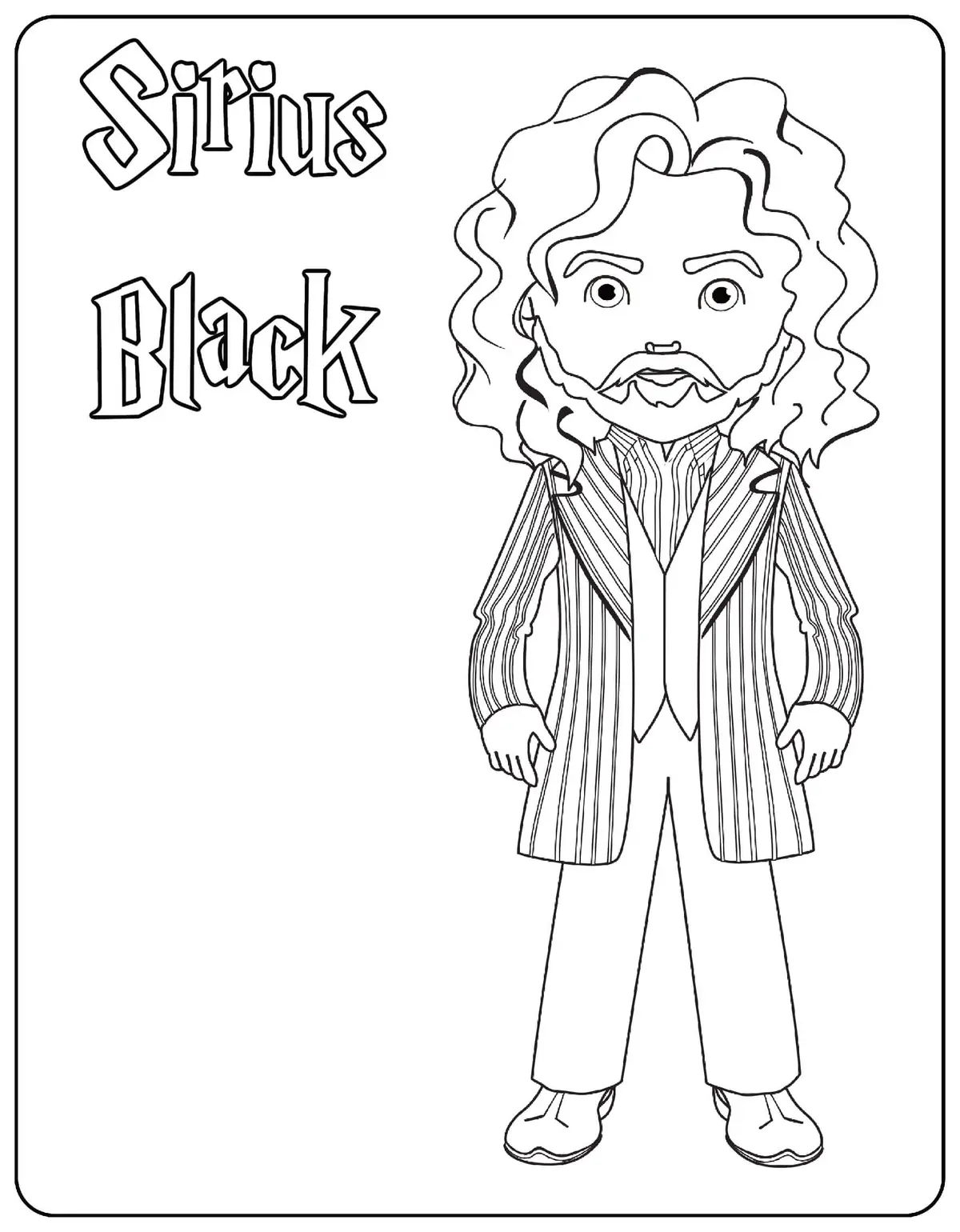 Coloriage Sirius Black - Harry potter à imprimer