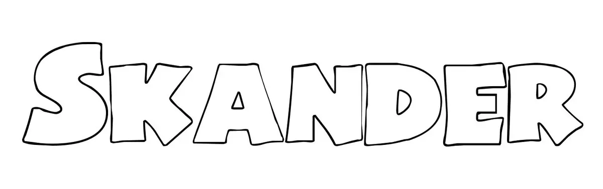 Coloriage Skander - Prénom à imprimer