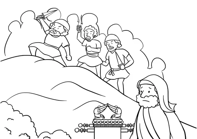 Coloriage Jésus enseignant les nombres aux enfants - Jésus à imprimer