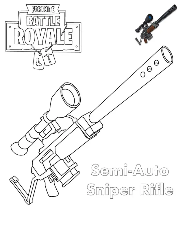 Coloriage Sniper Fortnite - Fortnite à imprimer