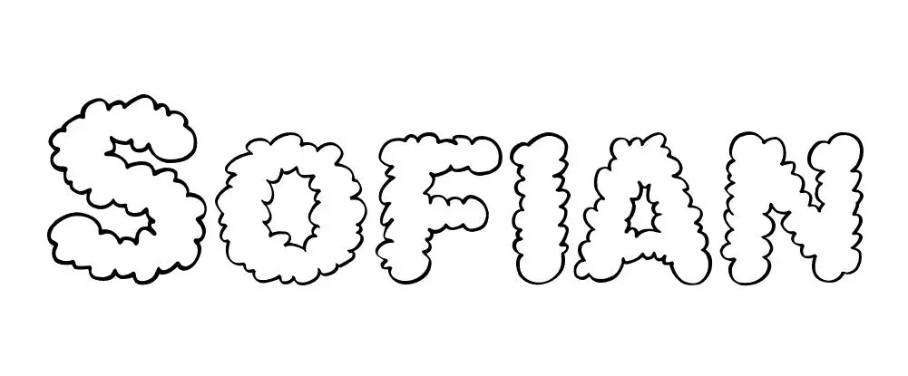 Coloriage Sofian - Prénom à imprimer