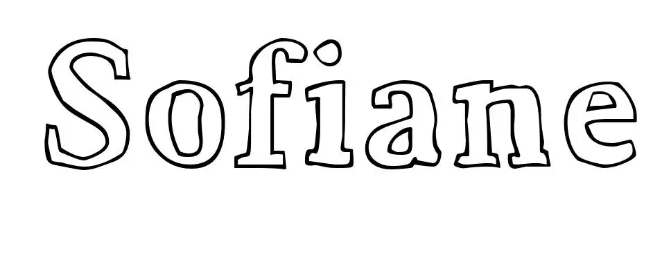 Coloriage Sofiane - Prénom à imprimer