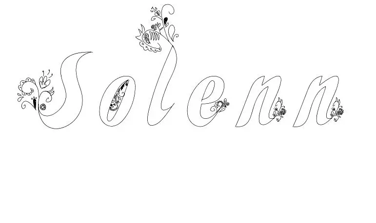 Coloriage Solenn - Prénom à imprimer
