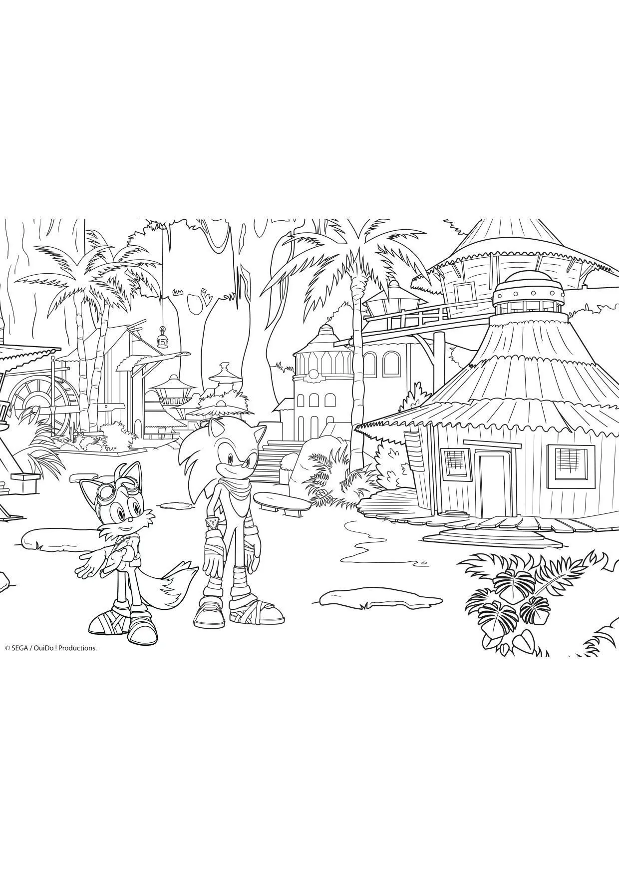 Coloriage Sonic Et Tails - Gulli à imprimer