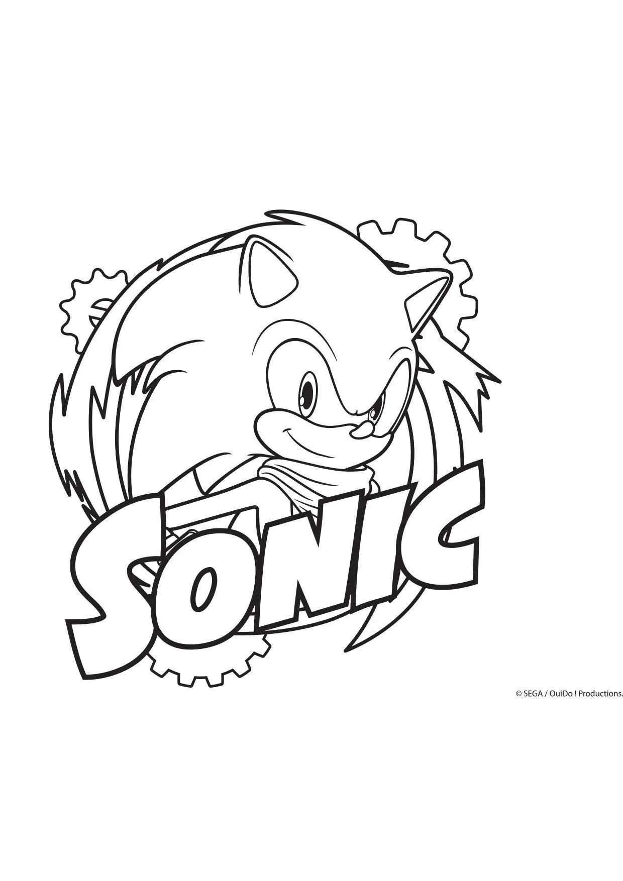 Coloriage Sonic Fun - Gulli à imprimer