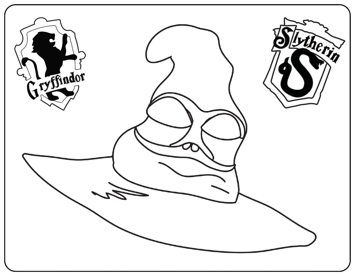 Coloriage Sorting Hat - Harry potter à imprimer