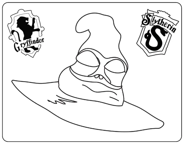 Coloriage Sorting Hat - Harry potter à imprimer