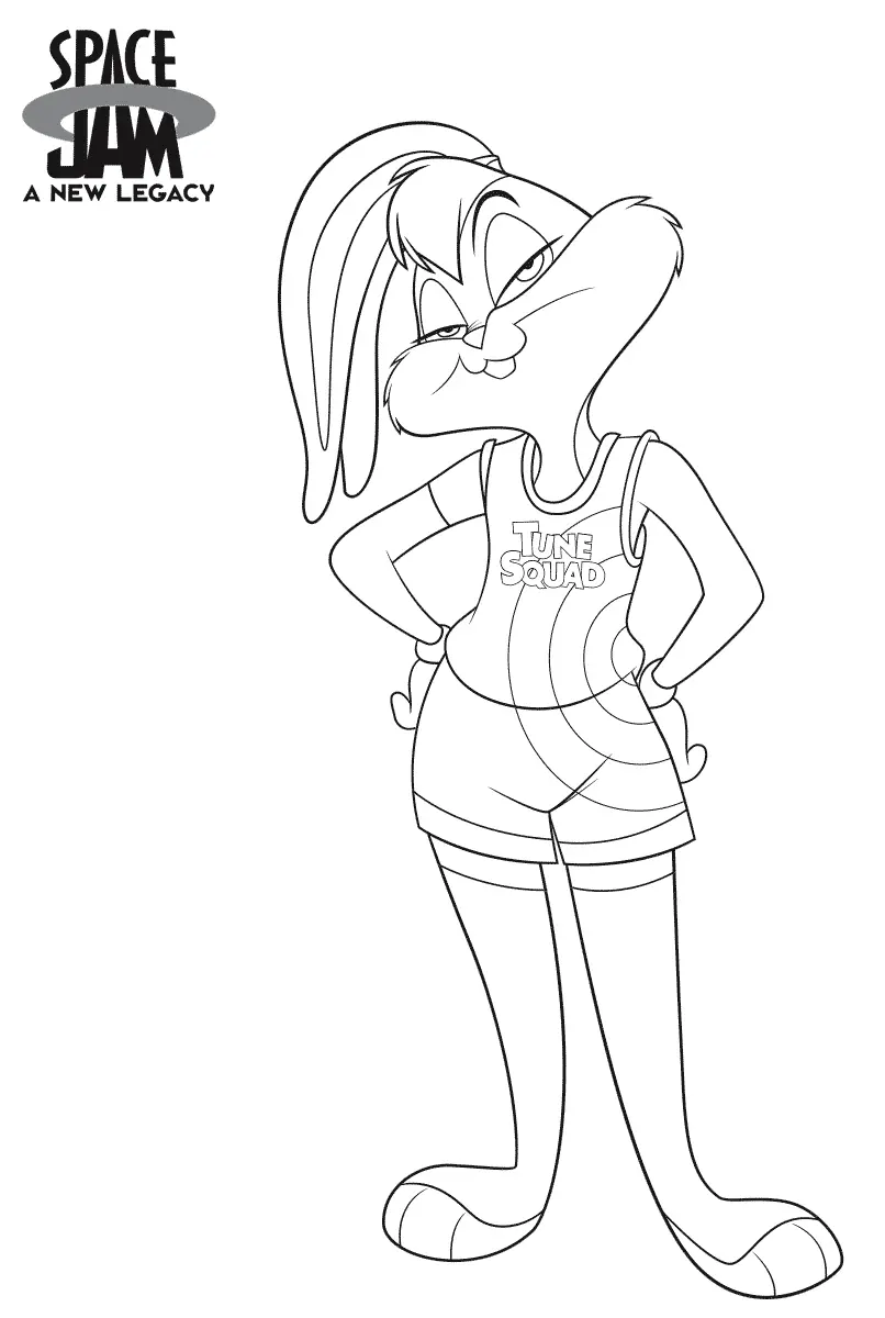 Coloriage Space Jam 2 Lola Bunny - Space jam à imprimer