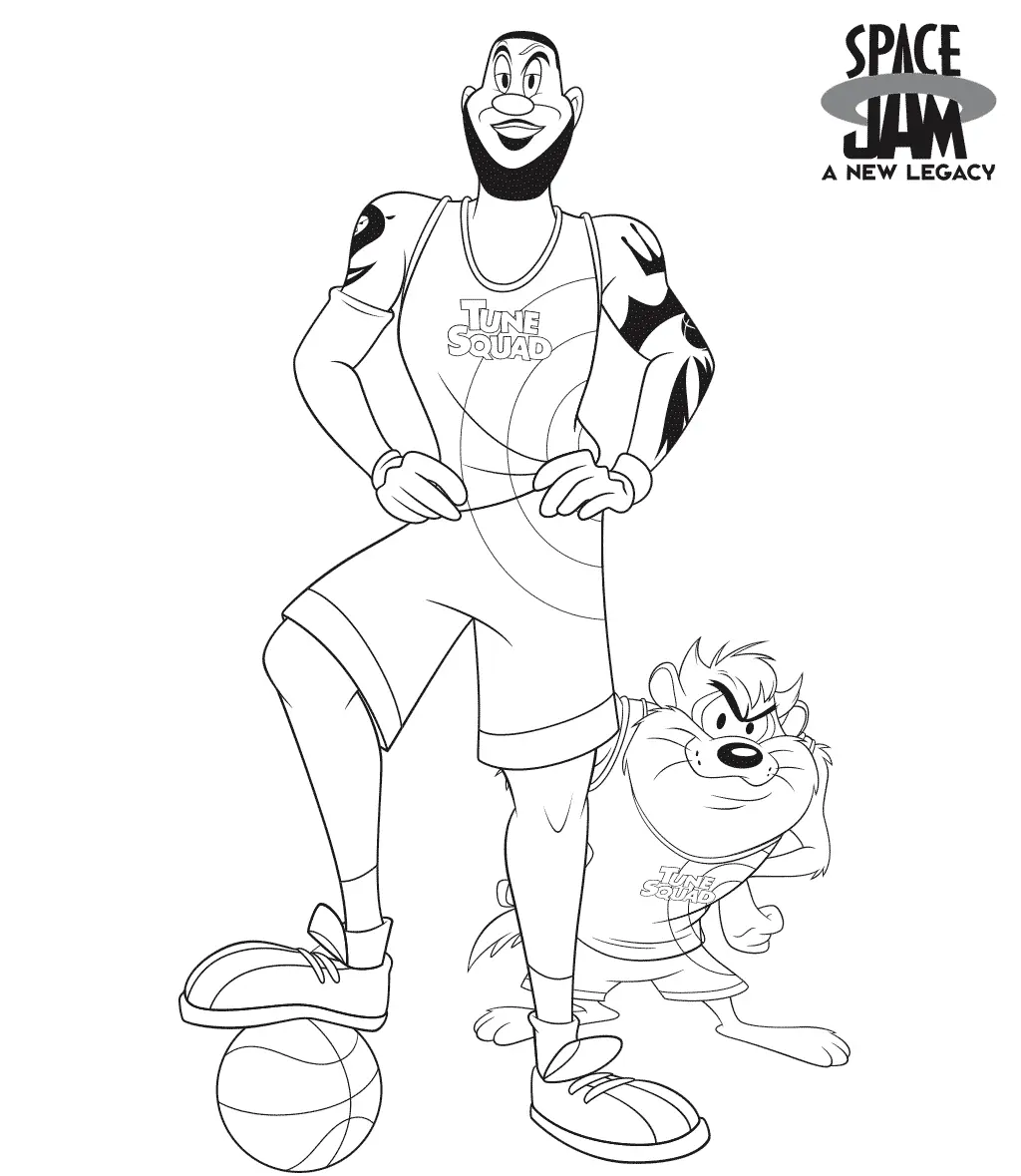 Coloriage Space Jam 2 - Space jam à imprimer