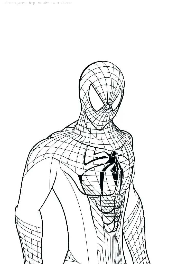Ausmalbild Spider-Man auf großer Reise weit von zu Hause zum Ausdrucken