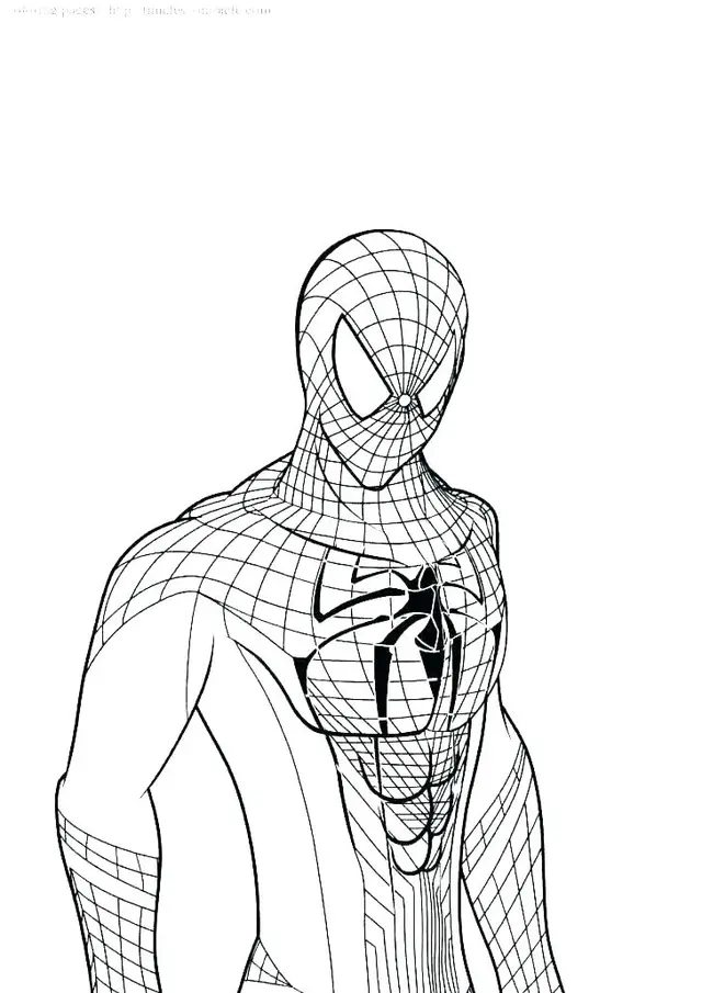 Coloriage Spider-Man voyageant loin de chez lui - Spiderman à imprimer